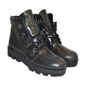 Montelliana La Montelliana Leather Hiking Boots Black Size 40 EU 10 US
